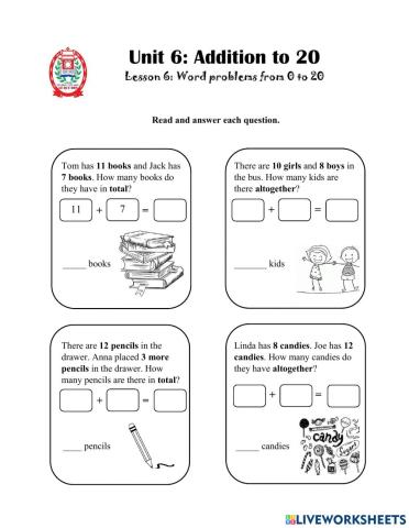 MATH1 U6L6-Addition word problem