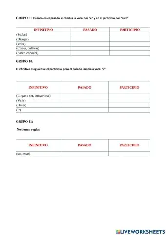 Verbos irregulares parte 3