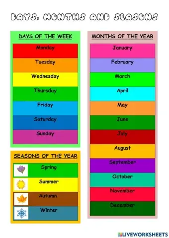 Days, months and seasons