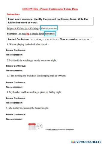 Present Continuous for Future Plans
