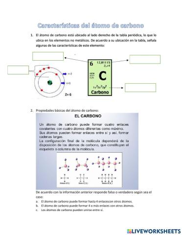 Carbono y sus características