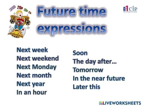 Vocabulary week 11 Future time expressions