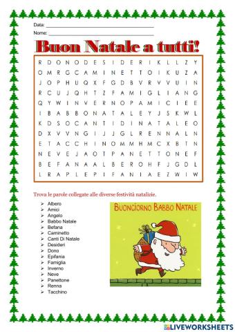 Vocabolario Basico Natalizio