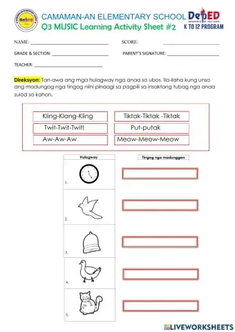 Q3 Week 1 Music Pretest no.2
