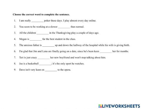 Sports-Vocabulary Exercise