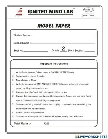 Ignited Mind Lab Test