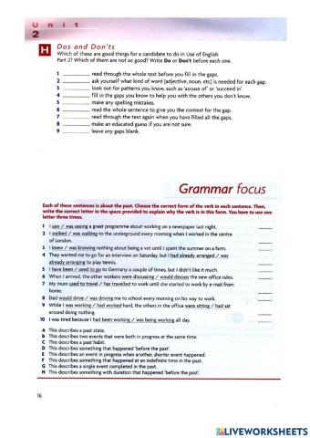 Skills for FCE Grammar Focus