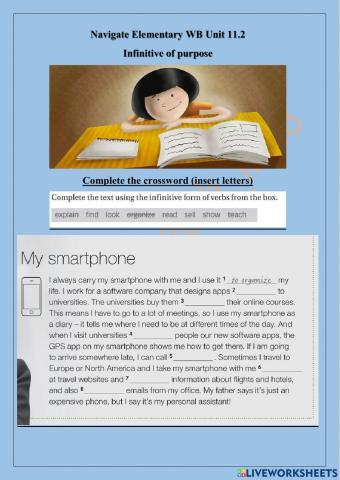 Navigate Elementary WB Unit 11.2 Infinitive of purpose