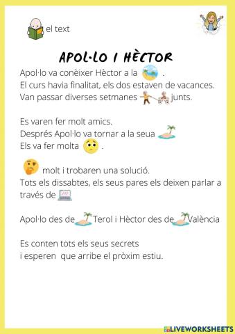 Comprensió lectora tercer de primària