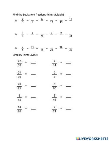 Fractions Test p1