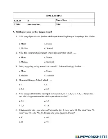 Ph mtk kls 6 statistik 1