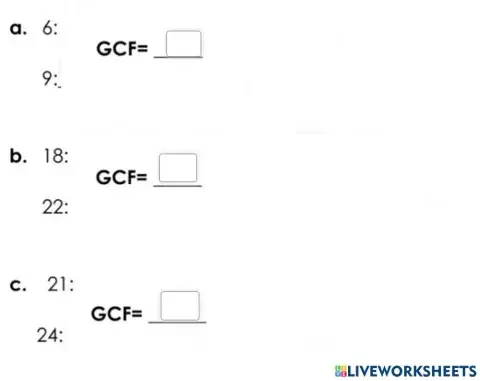 Greatest Common Factor