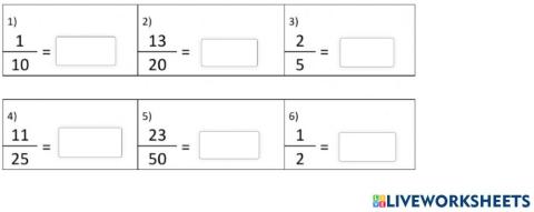 Convert fractions to Percent