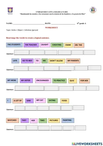 VERB+OBJECT+INFINITIVE or GERUND