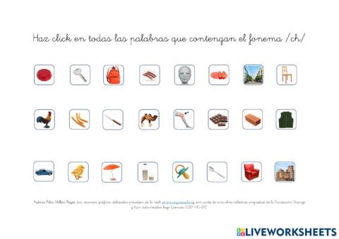 Palabras con ch