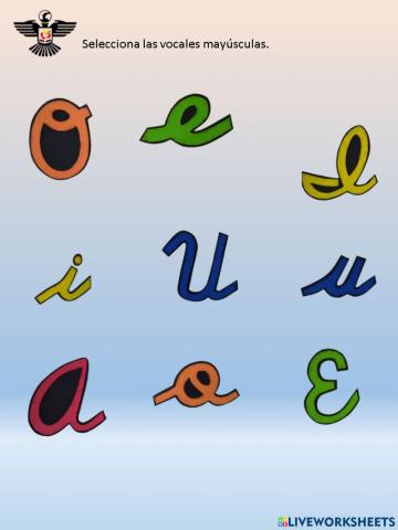 Ficha de Vocales Mayúsculas