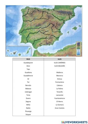 Rius i illes d'Espanya