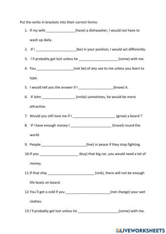 Conditonal 1 and 2 test