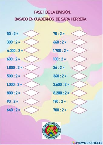 Fase 1 de la división