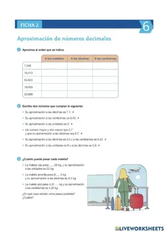 Aproximación de números decimales