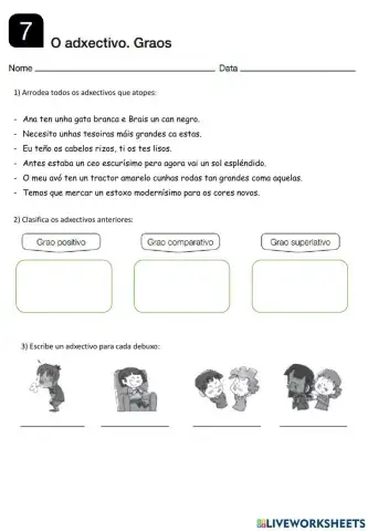 Graos dos adxectivos