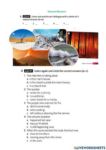 Natural Disaster Listening