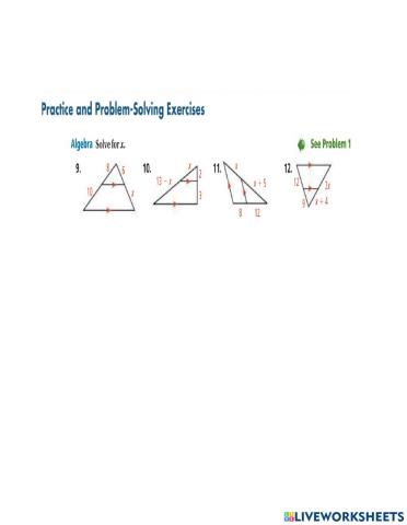 Proportions in triangles