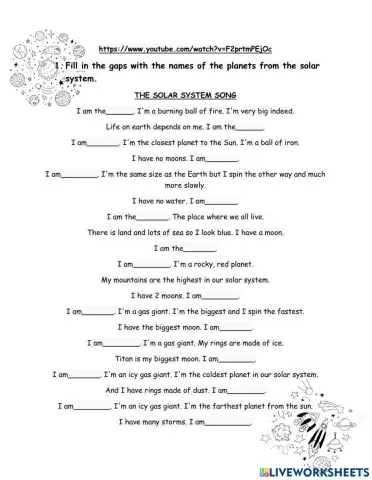 The Solar System song