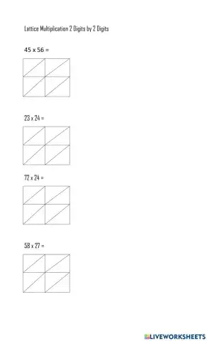 Lattice Multiplication