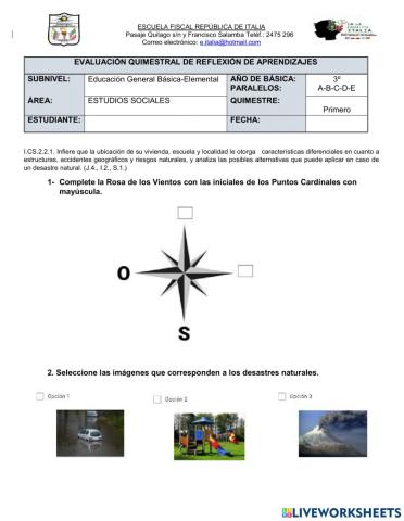 Evaluación de Estudios Sociales.