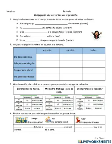Conjugacion en el presente