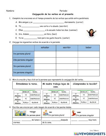 Conjugacion en el presente