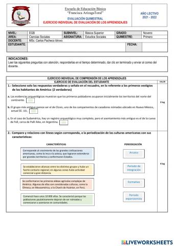 Examen EESS - 1er. Quimestre