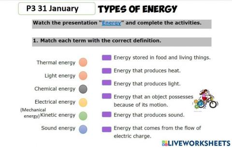 Energy transformations