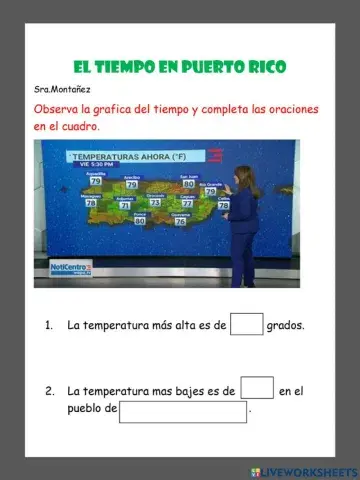 El tiempo en Puerto Rico