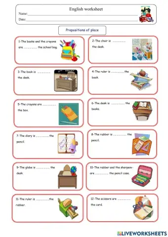 Prepositions of place
