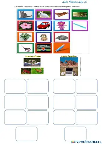 Seres vivos e inertes