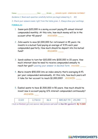 Compound Interest G11