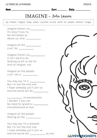 Imagine - John Lennon (lletra)