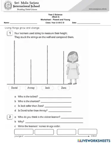 Living things change and grow