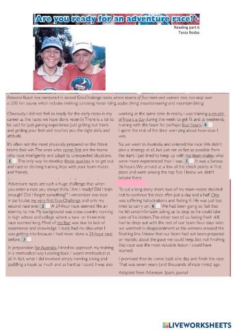 B2 reading practice 6 and grammar