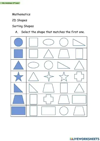 Mathematics-Sorting 2D Shapes 1