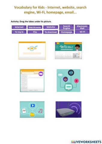 Vocabulary for Kids - Internet