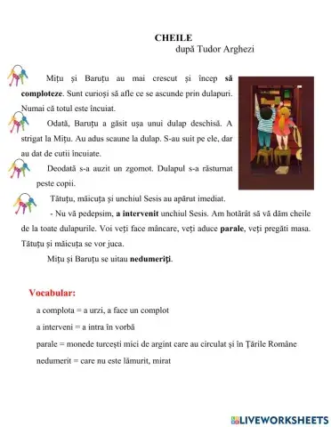 Cheile după Tudor Arghezi