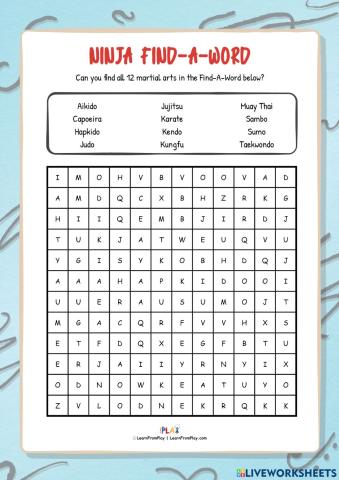 Juno Jones Word Ninja - Ninja Find-A-Word