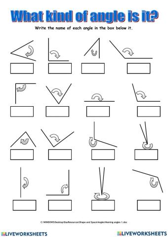 9PW2 Types of Angles