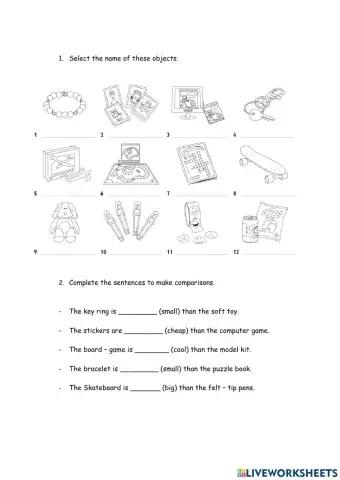 Comparatives and vocabulary