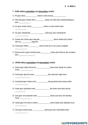 ADITZA orain eta lehen