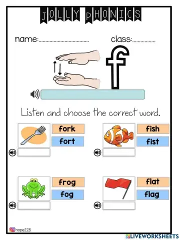 Jolly Phonics- f sound