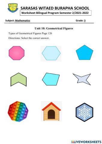 Geometrical Figures (Pentagon, Hexagon, Octagon)